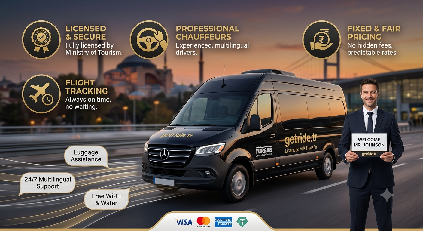 Getride.tr: Turkey's Most Reliable and Fully Licensed VIP Transfer Platform